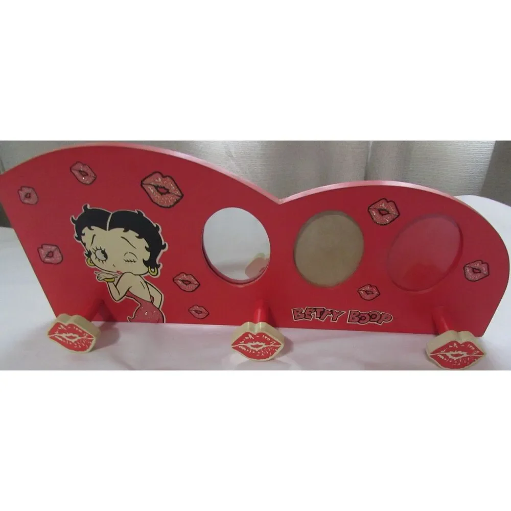 Betty Boop picture frame mirror hanger wall hanging lips kisses wall decor